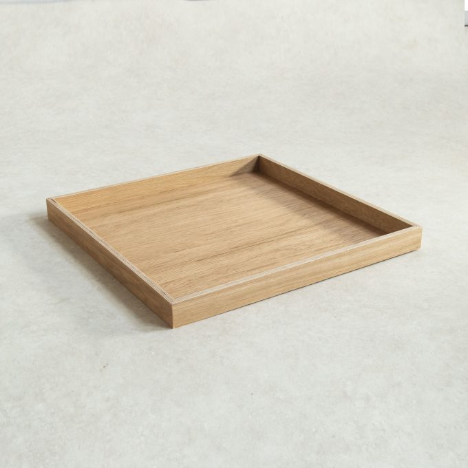 Oak Ottoman Serving Tray Made Ply Hand Bespoke Kitchens Cornwall